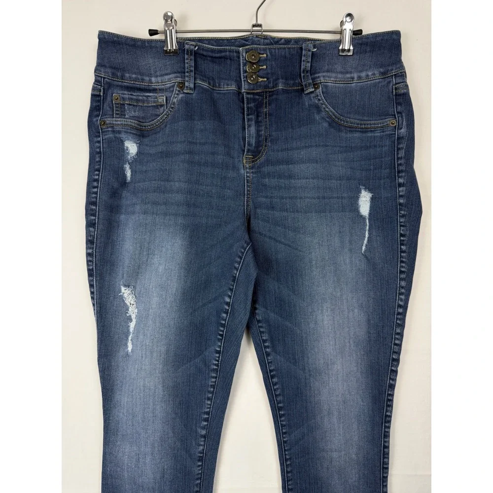 Torrid Premium Jeggings‎ Jeans Women's 16R Blue Distressed High Rise Denim